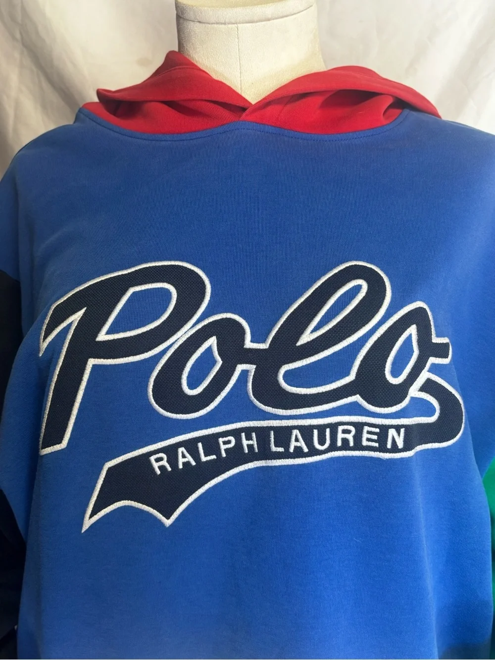 Ralph Lauren Colorblock Polo Hoodie - Blue, Yellow, Green, Black, Red